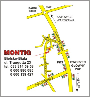 plan dojazdu do FS MONTIG